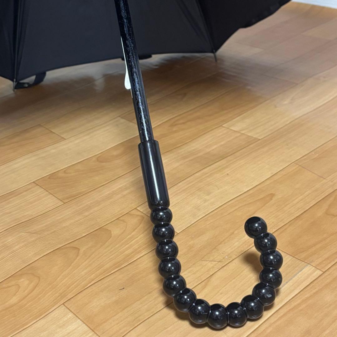 フランス製 マドレーヌヴィオネ　傘　フリル傘　ブラック　雨傘　長傘