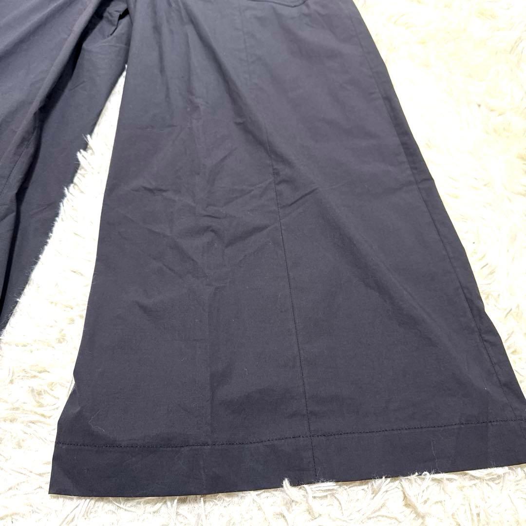 HACHE アッシュ　サロペット　フレアパンツ　フリル　ロングワンピースブラック