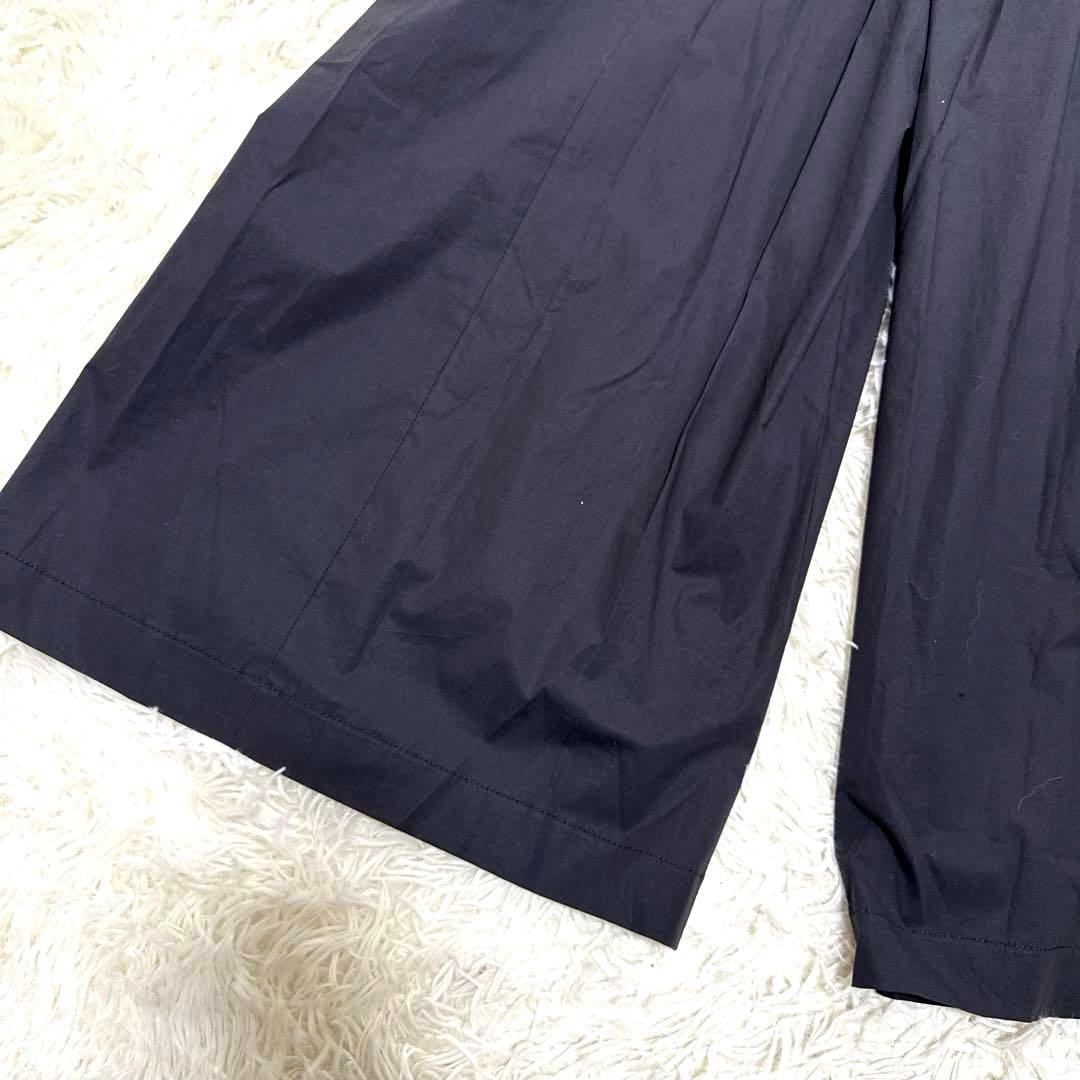 HACHE アッシュ　サロペット　フレアパンツ　フリル　ロングワンピースブラック