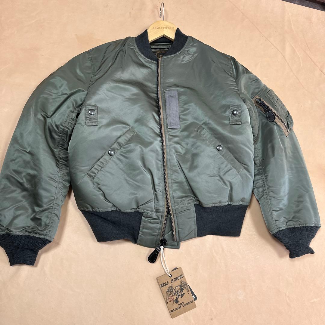 REAL SIMONS MA-1ジャケット オリーブグリーン