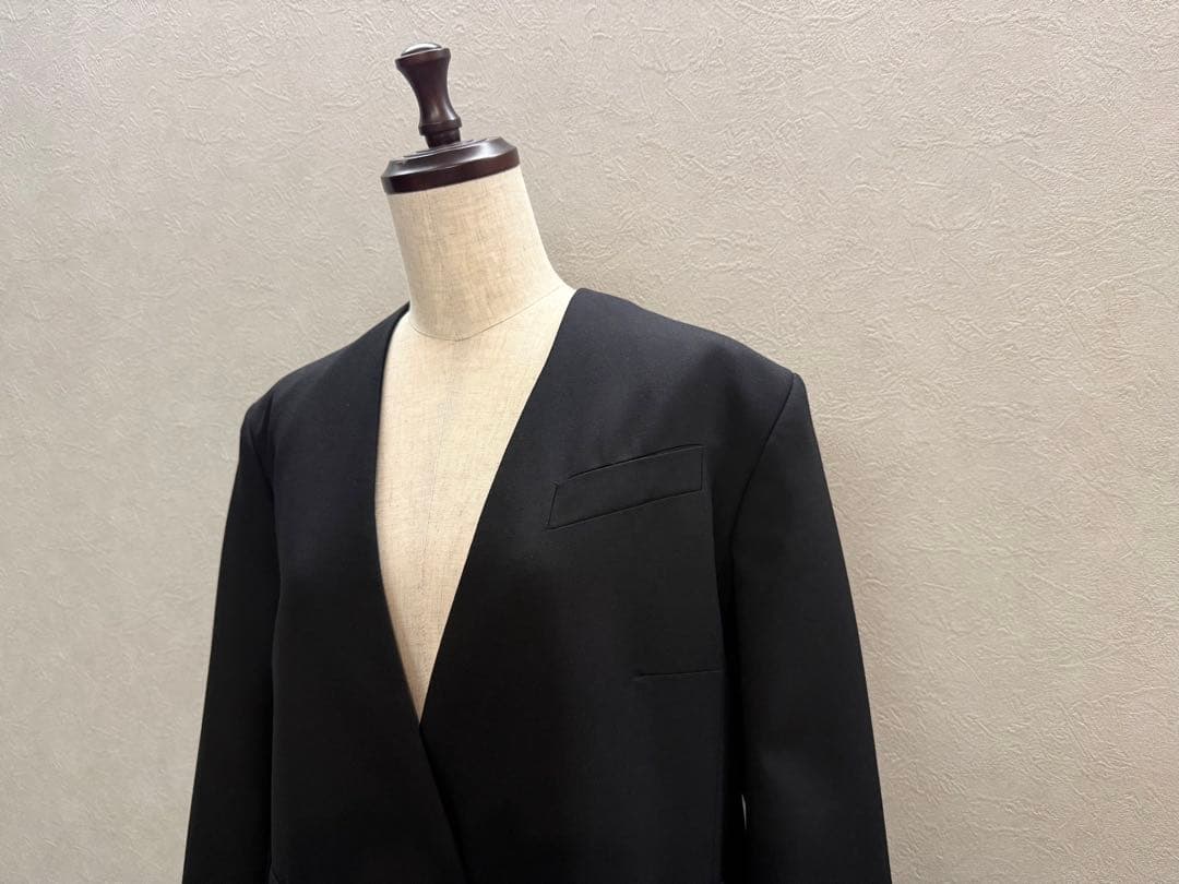 PATOU 14万 テックウールノーカラーダブルブレストジャケット