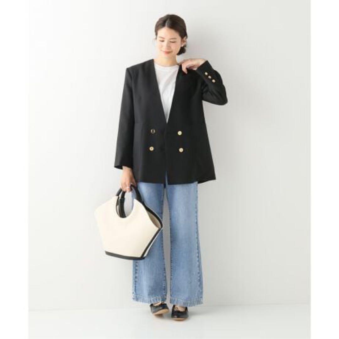 PATOU 14万 テックウールノーカラーダブルブレストジャケット