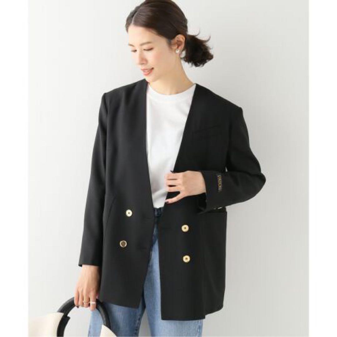 PATOU 14万 テックウールノーカラーダブルブレストジャケット