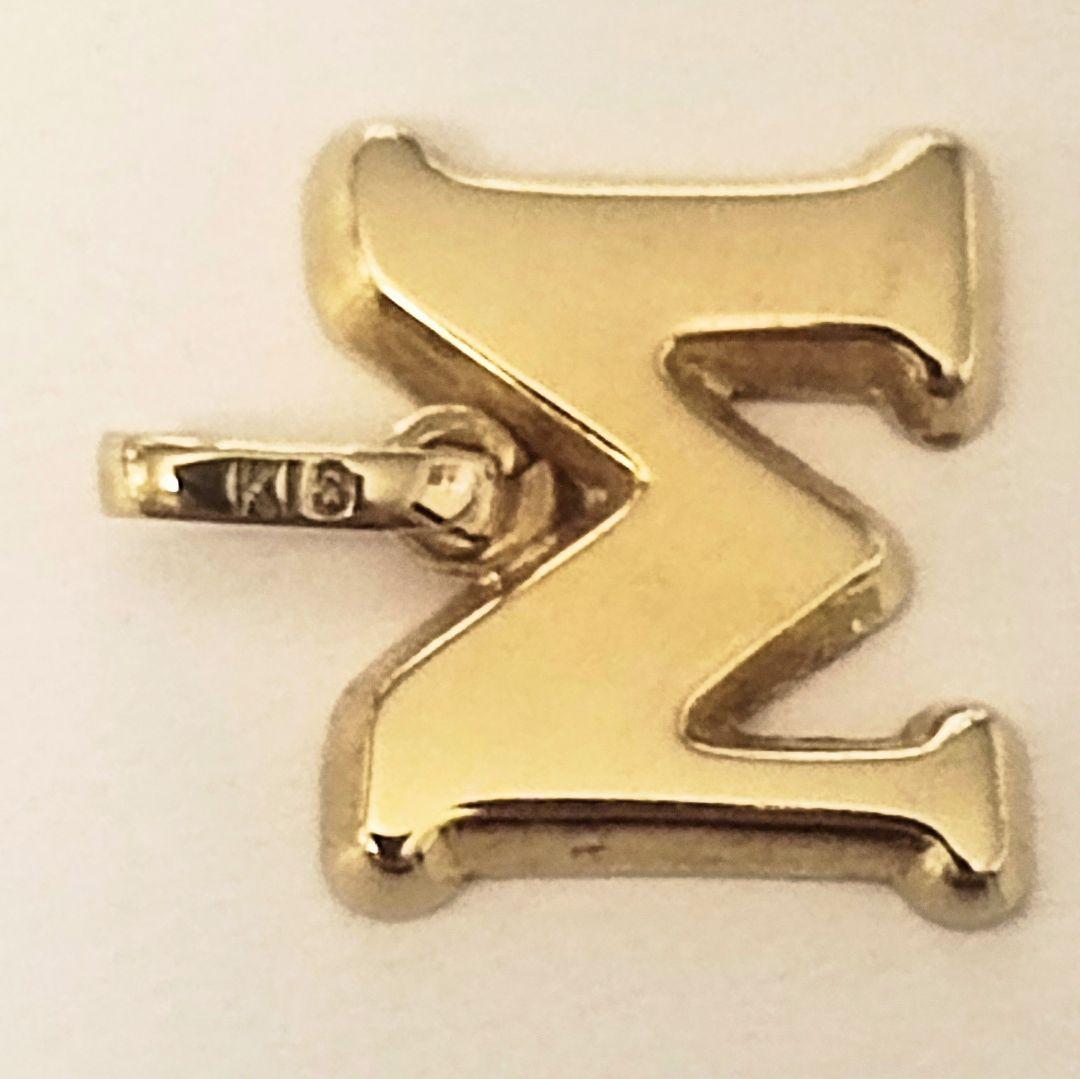 18K ペンダントトップ イニシャルモチーフ Ｍモチーフ