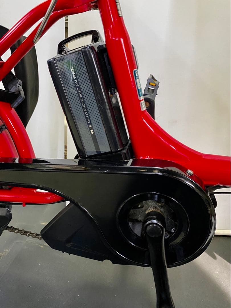 1年保証 ヤマハ　パスバビー　20インチ　子供乗せ　赤色　電動アシスト自転車
