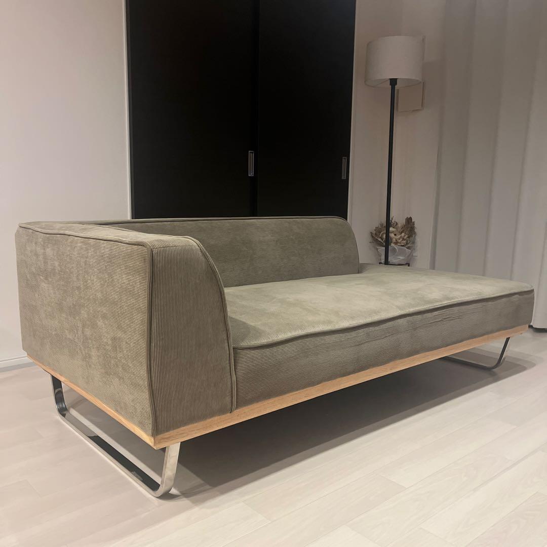 【送料込み】コーデュロイ カウチソファ 2人掛け