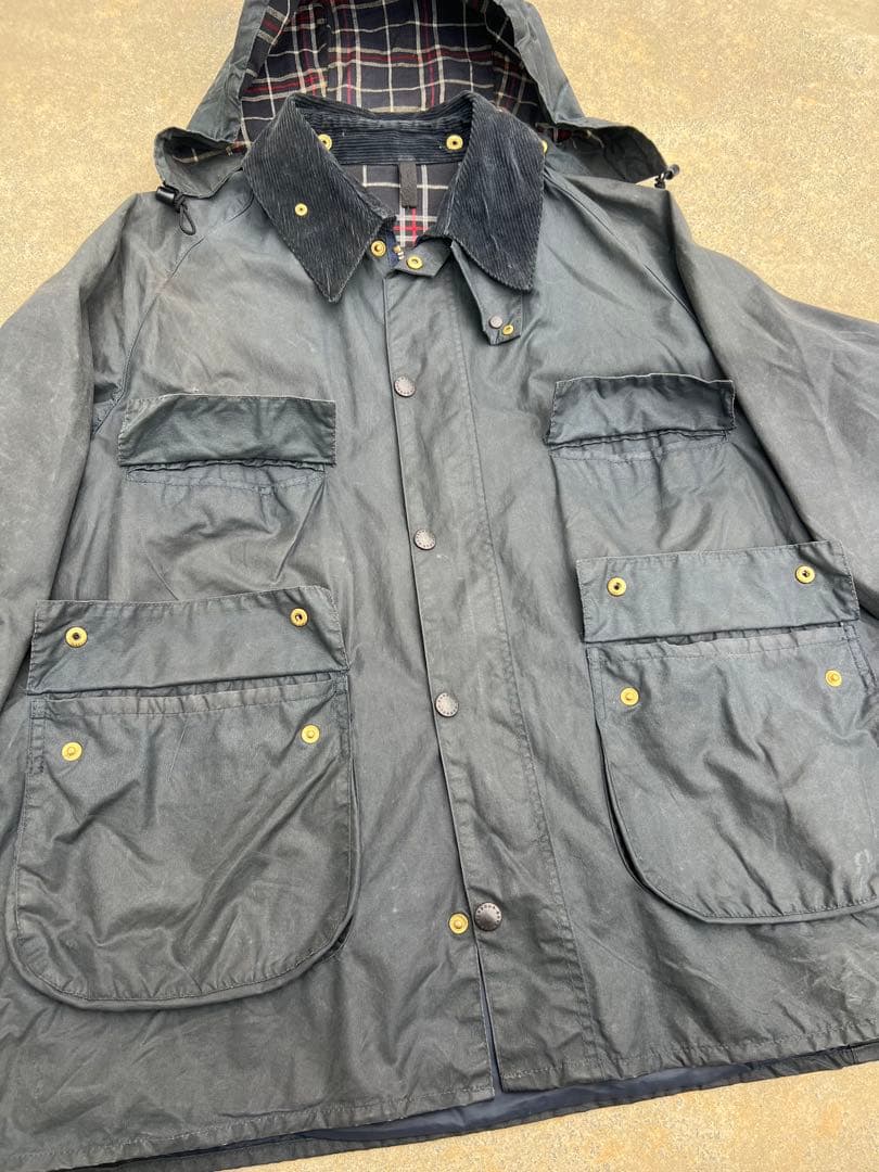 80s BARBOUR BEDALEバブアービデイル 4フラップc46フード付き
