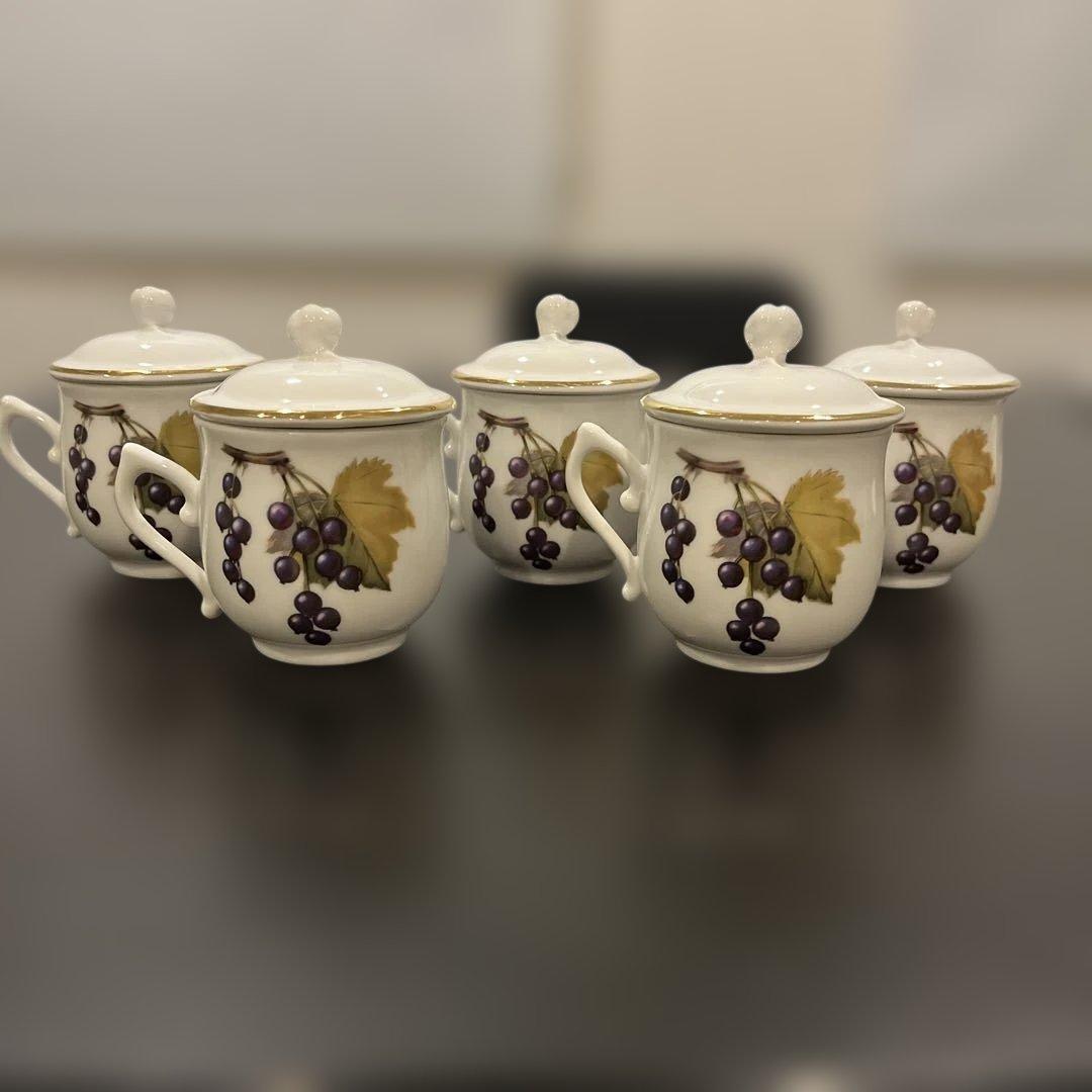 ロイヤルウースター　蓋つきカップ　5個セット