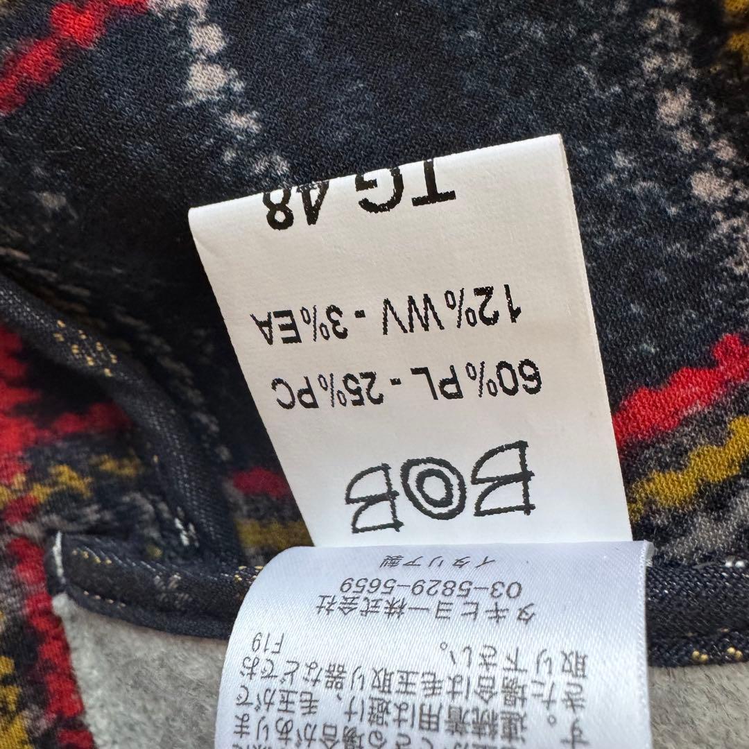 BOB テーラードジャケット　ボンディング　イタリア製　グレー　48サイズ