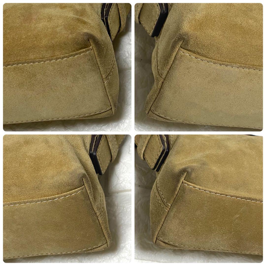 希少✨ オールドコーチ アクセサリーポーチ バッグ スエード ベージュ 入手困難