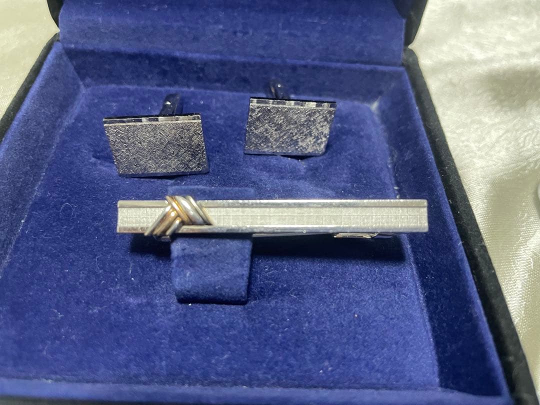 YSL イヴサンローラン SILVER925 28gカフス＆タイピン ／銀製