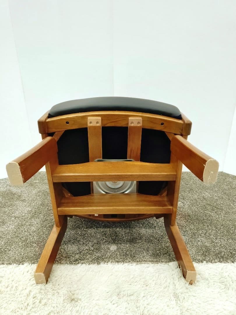 浜本工芸 総本革 回転式 ダイニングチェア No.1800