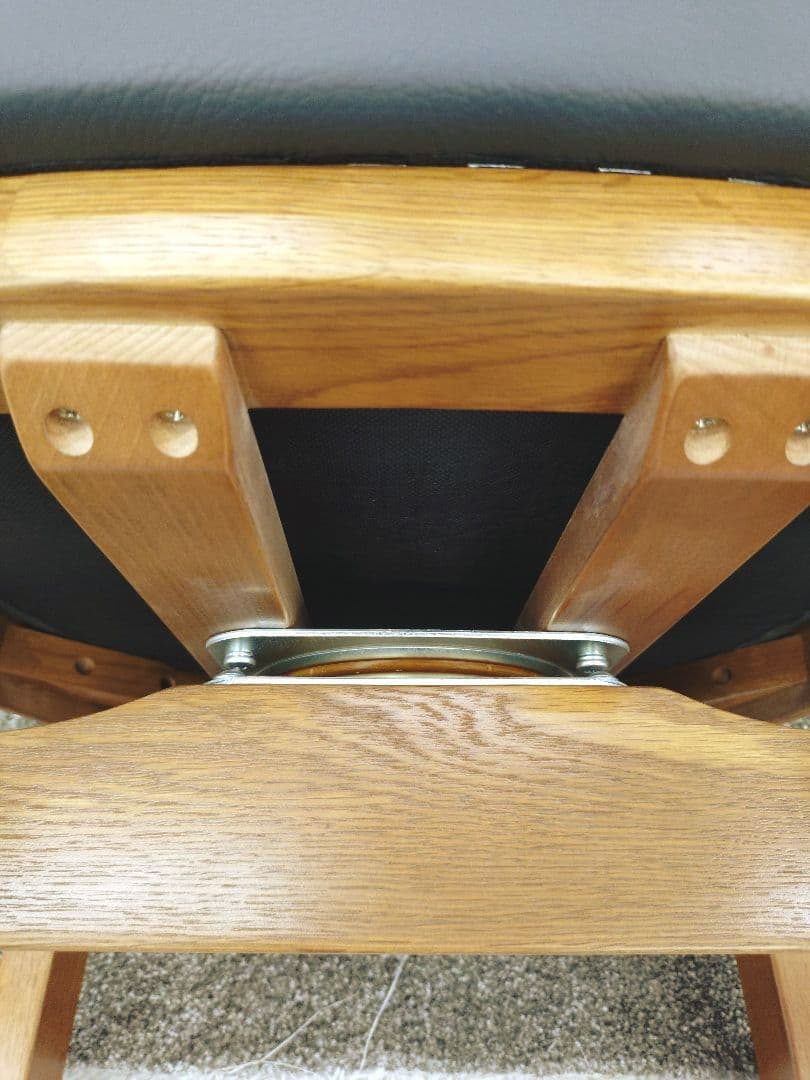 浜本工芸 総本革 回転式 ダイニングチェア No.1800