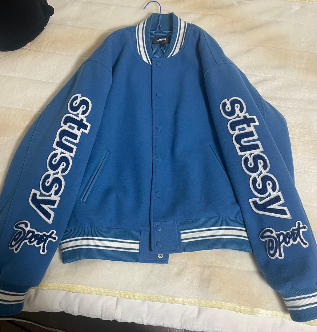 た*あ様 レア　stussy スタジャン Lサイズ 青