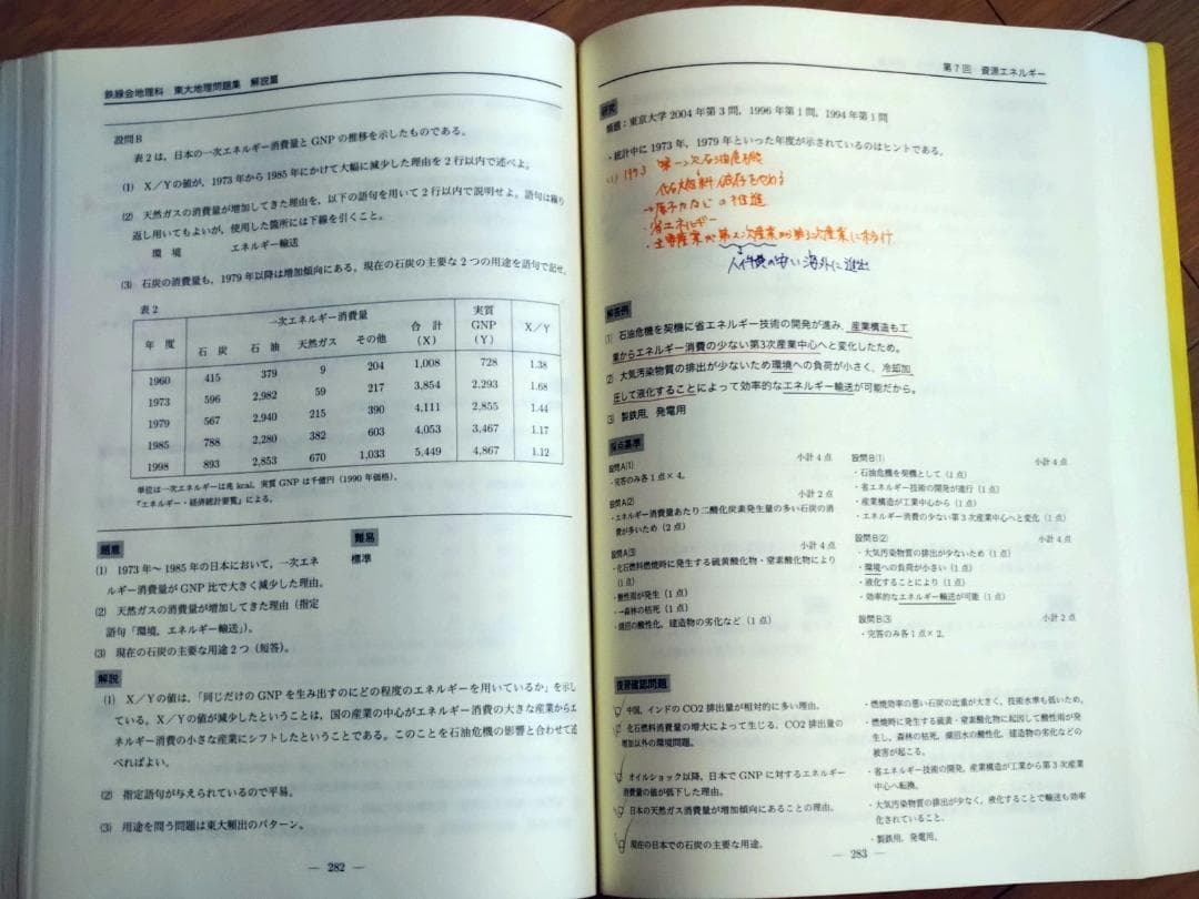 鉄緑会　'22高3地理　東大地理問題集
