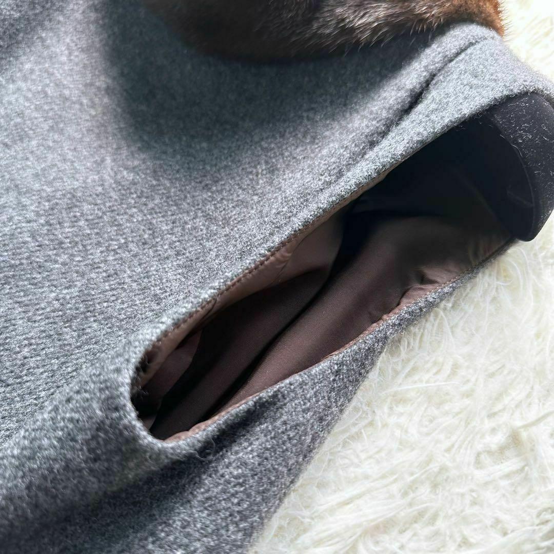 デイジーリン　FOXEY ミンクファー付きノースリーブワンピース　グレー　L