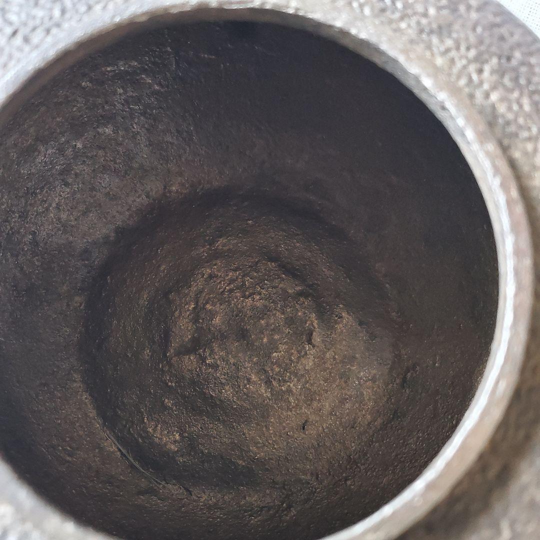 龍文堂　丸型時代物　鉄瓶