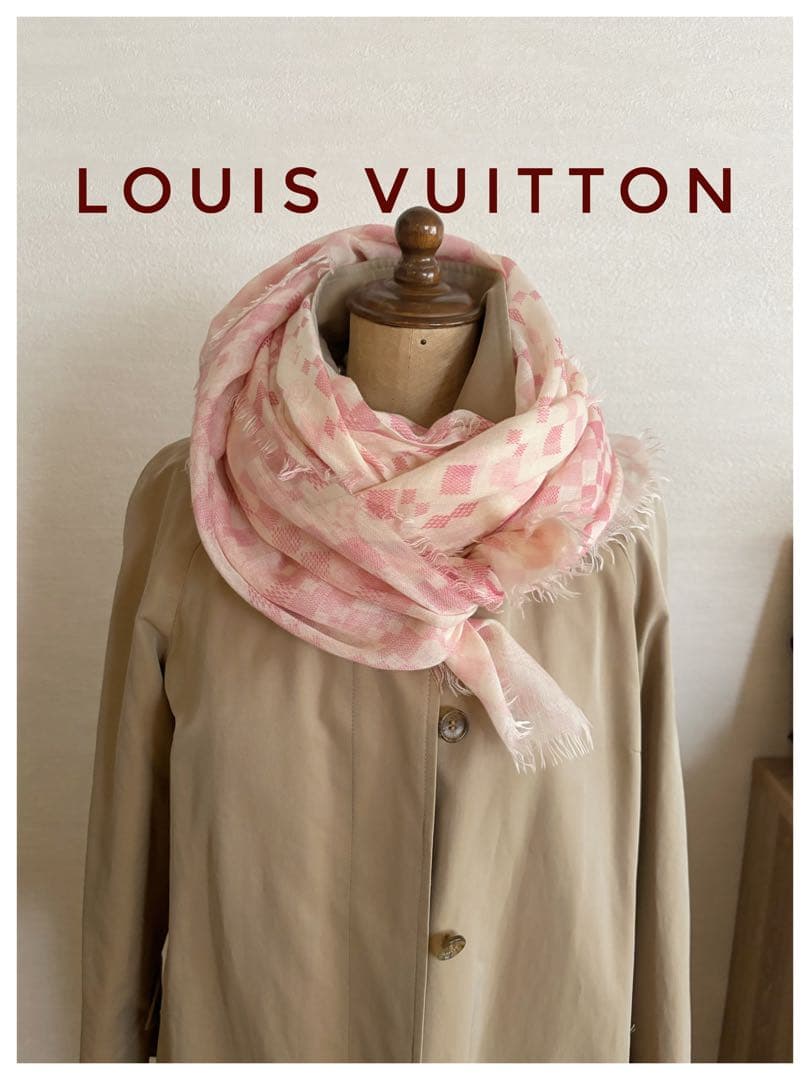 LOUIS VUITTON ルイヴィトン　ストール　ピンク　カシミア