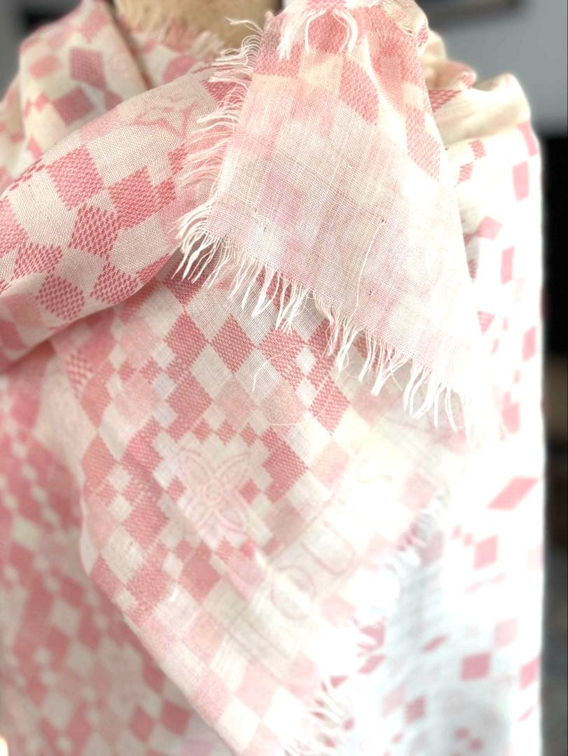LOUIS VUITTON ルイヴィトン　ストール　ピンク　カシミア