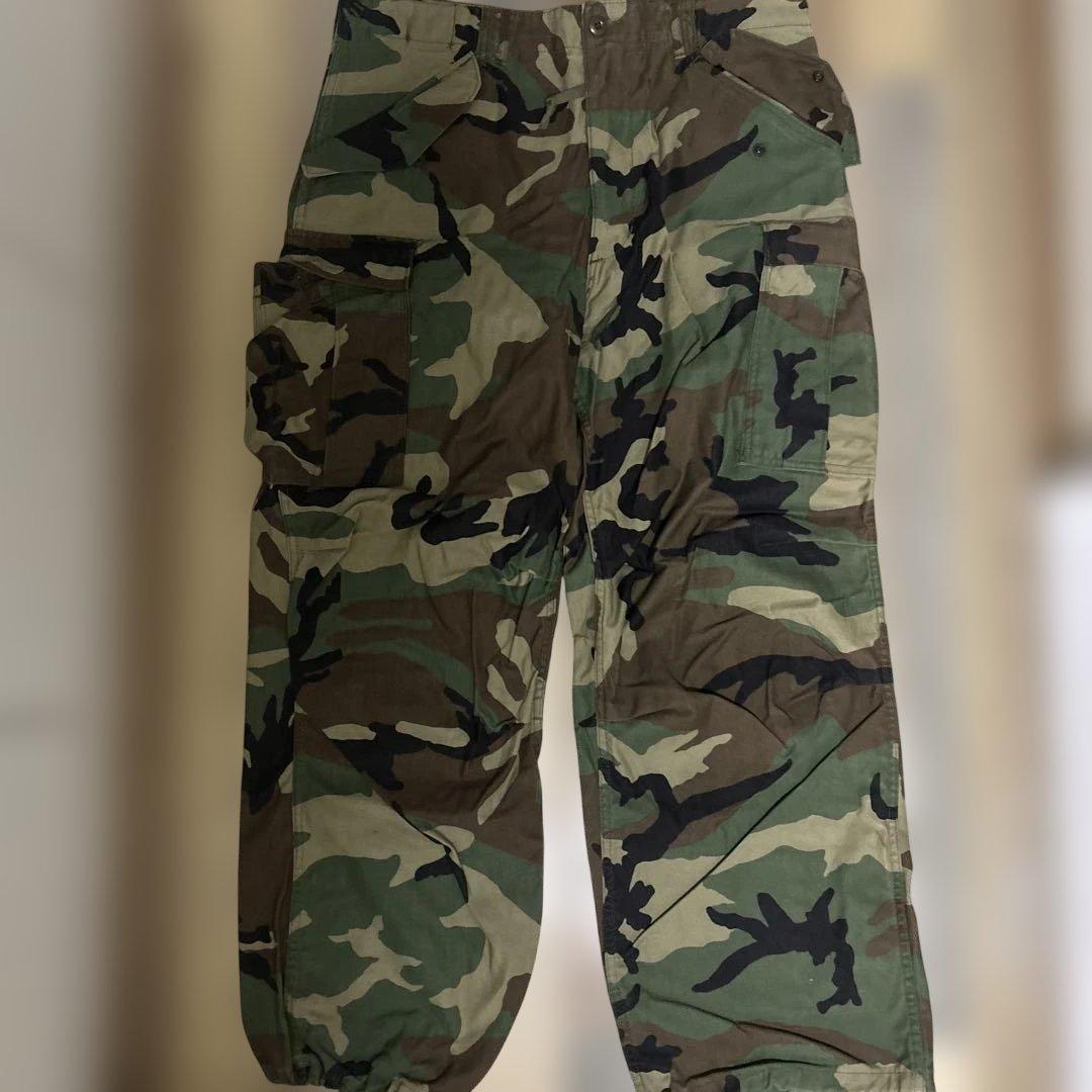 迷彩カーゴパンツ 多ポケット 90s アメリカ軍