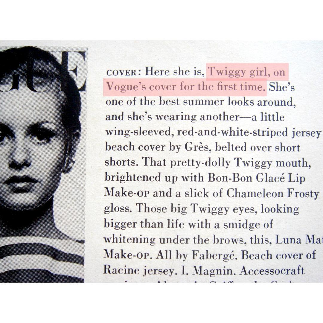 女性情報誌 Vogue Magazine April 15 1967 Twiggy
