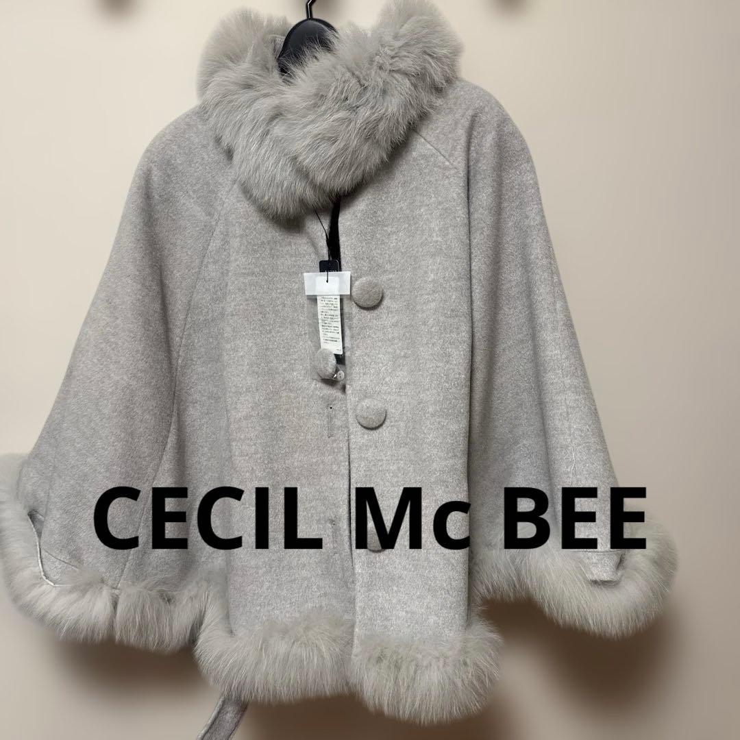 CECIL Mc BEE ファーポンチョコート M