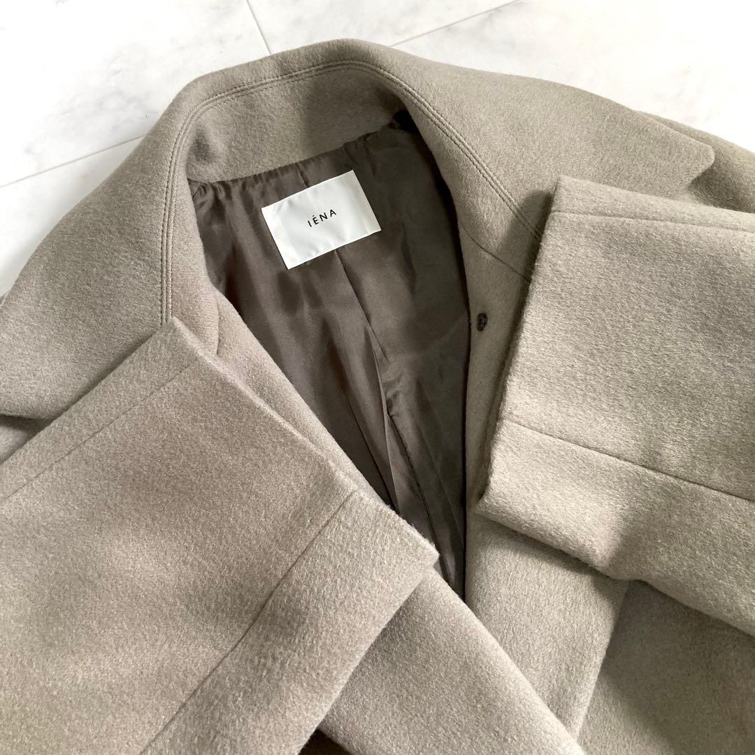 IENA 21AW ウールベルテッドコート モカ