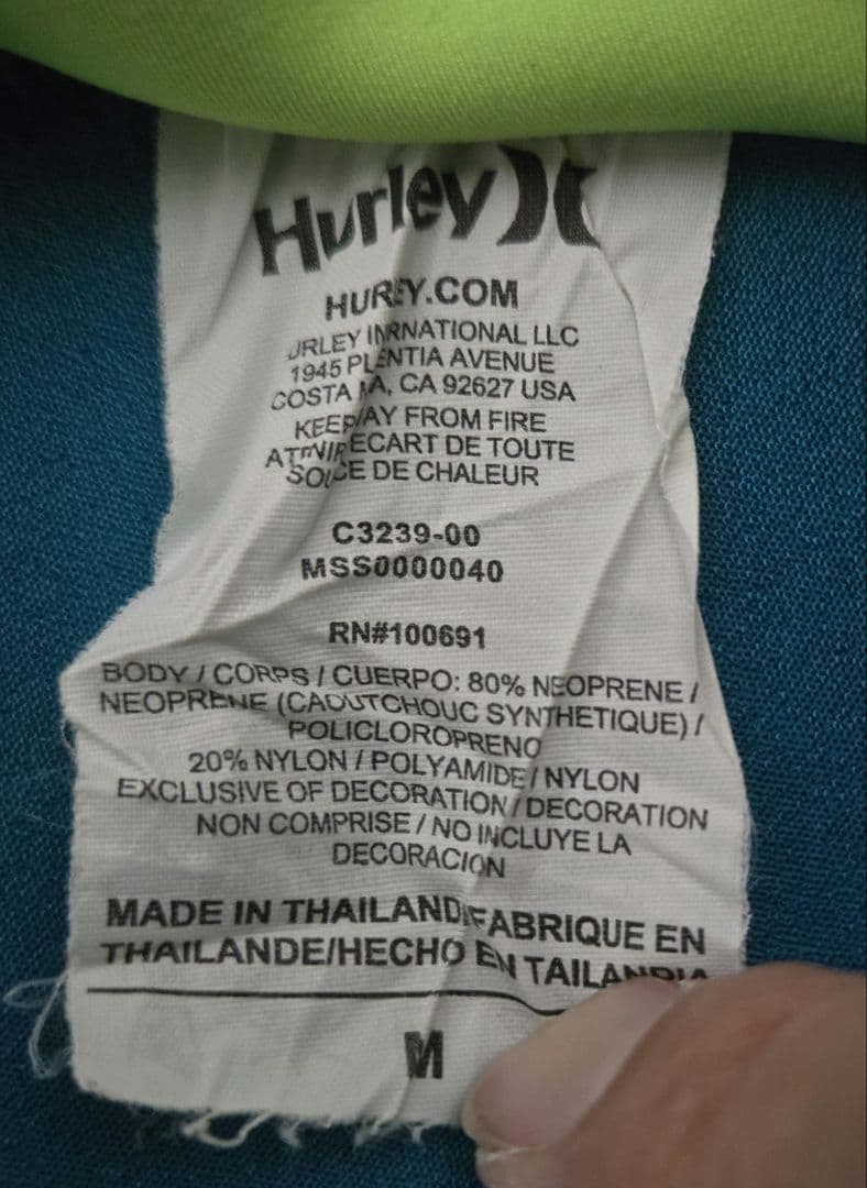 ウェットスーツ ハーレー HURLEY 2mm FUSION 半袖スプリング