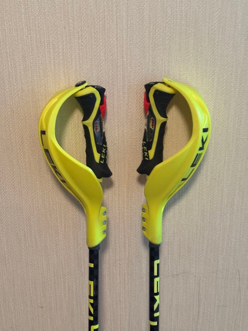 C様用　LEKI スキー SLストック カーボン115cm パンチガード付き