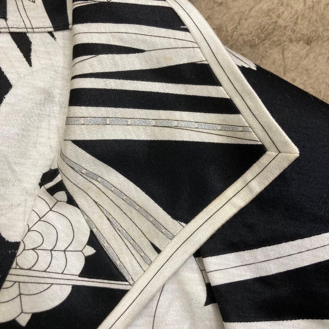 新品訳あり　レオナール　花柄テーラードジャケット　大きいサイズ　モノトーンLL