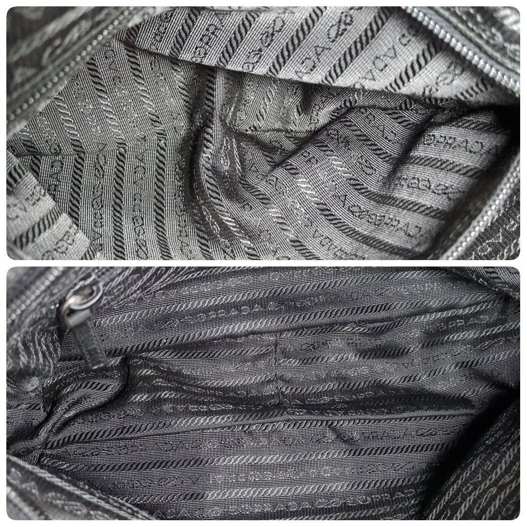 近年モデル PRADA テスートナイロン 三角プレート カメラバッグ ブラック