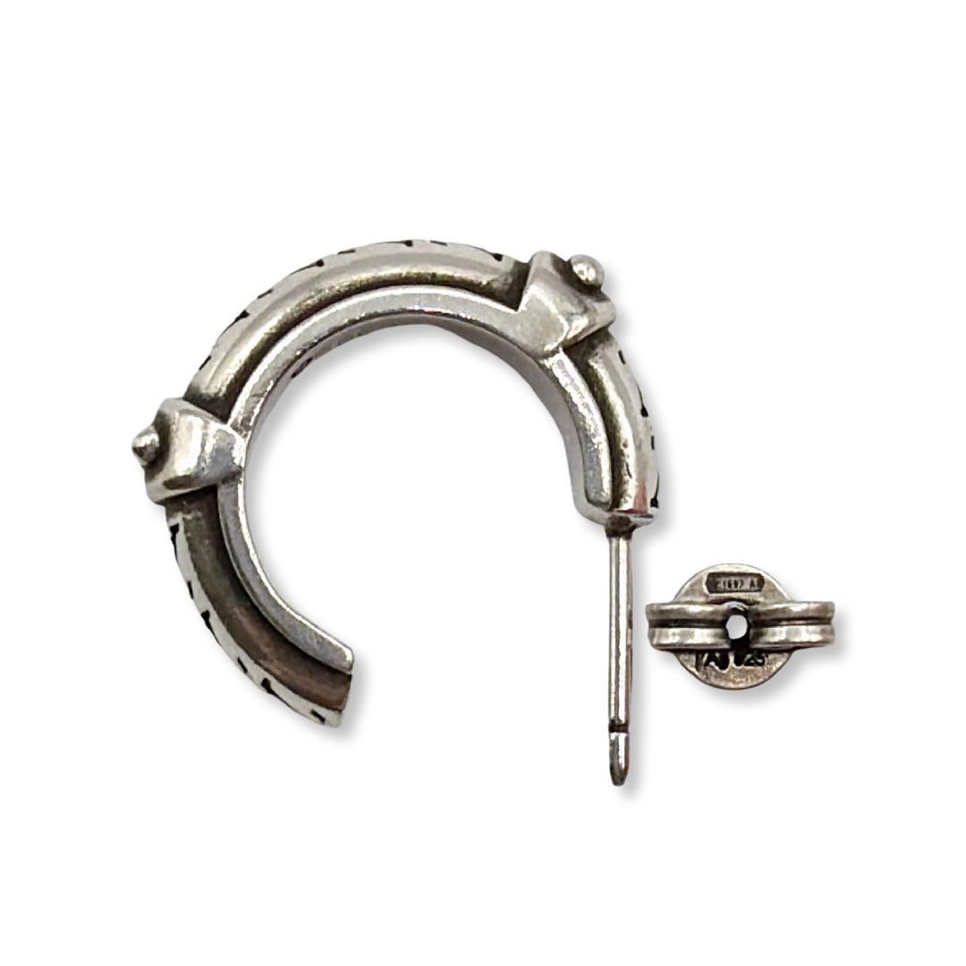 ルイヴィトン M03168 フープピアス LVロジン ピアス シルバー 片耳用