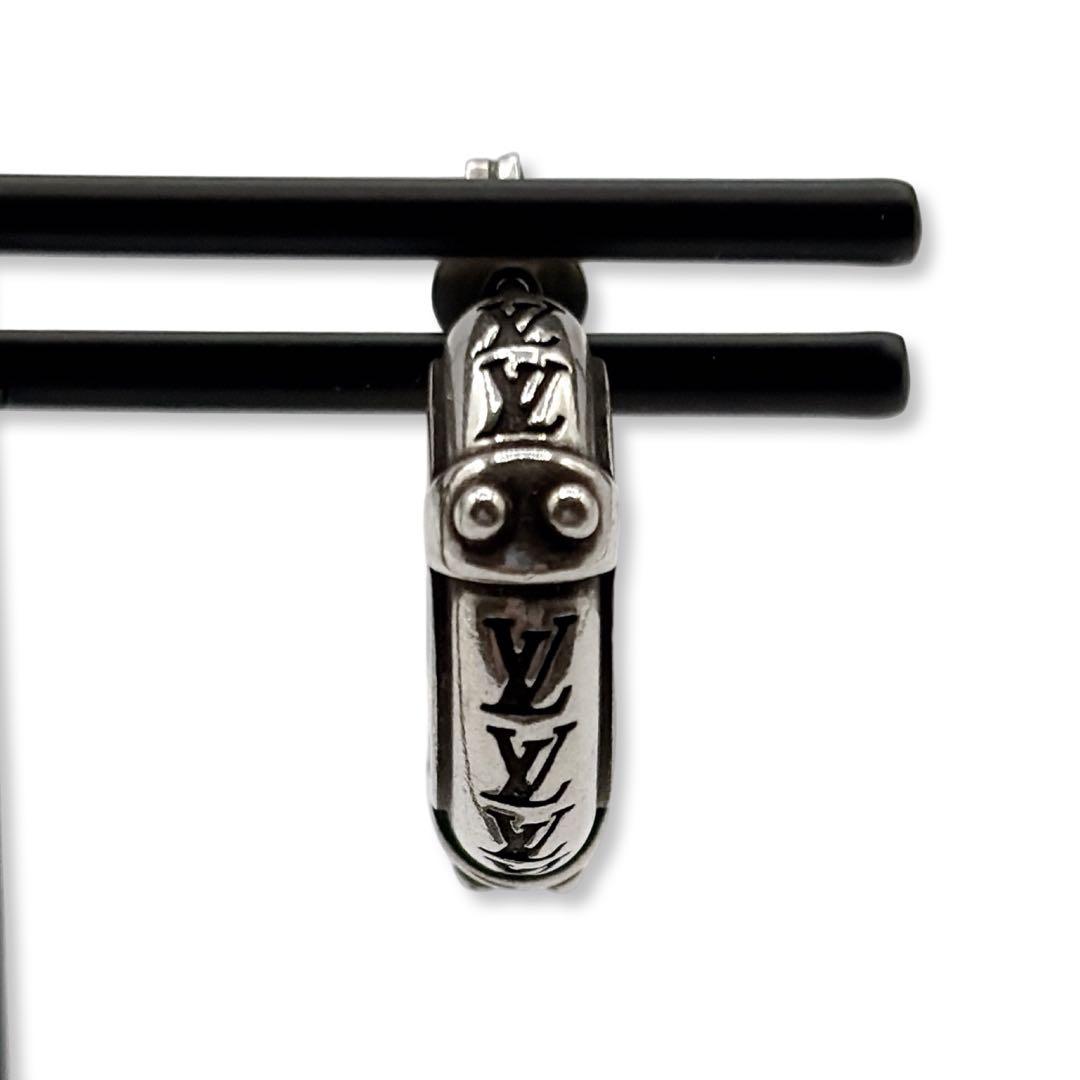 ルイヴィトン M03168 フープピアス LVロジン ピアス シルバー 片耳用