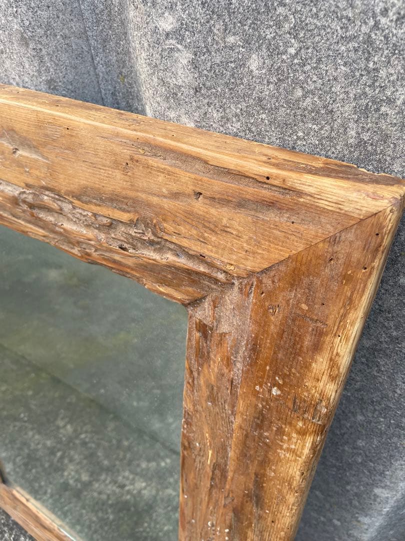 ビンテージ/古材/大型ミラー/ウォールミラー/壁掛けミラー/鏡/ミラー/店舗什器