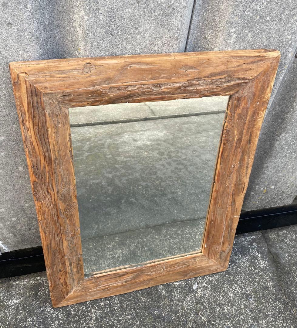 ビンテージ/古材/大型ミラー/ウォールミラー/壁掛けミラー/鏡/ミラー/店舗什器