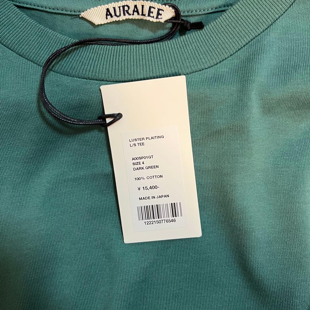 トップス AURALEE LUSTER PLAITING L/S TEE