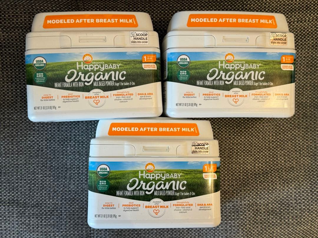 Happy Baby Organic 粉ミルク3個 ハッピーベイビーオーガニック