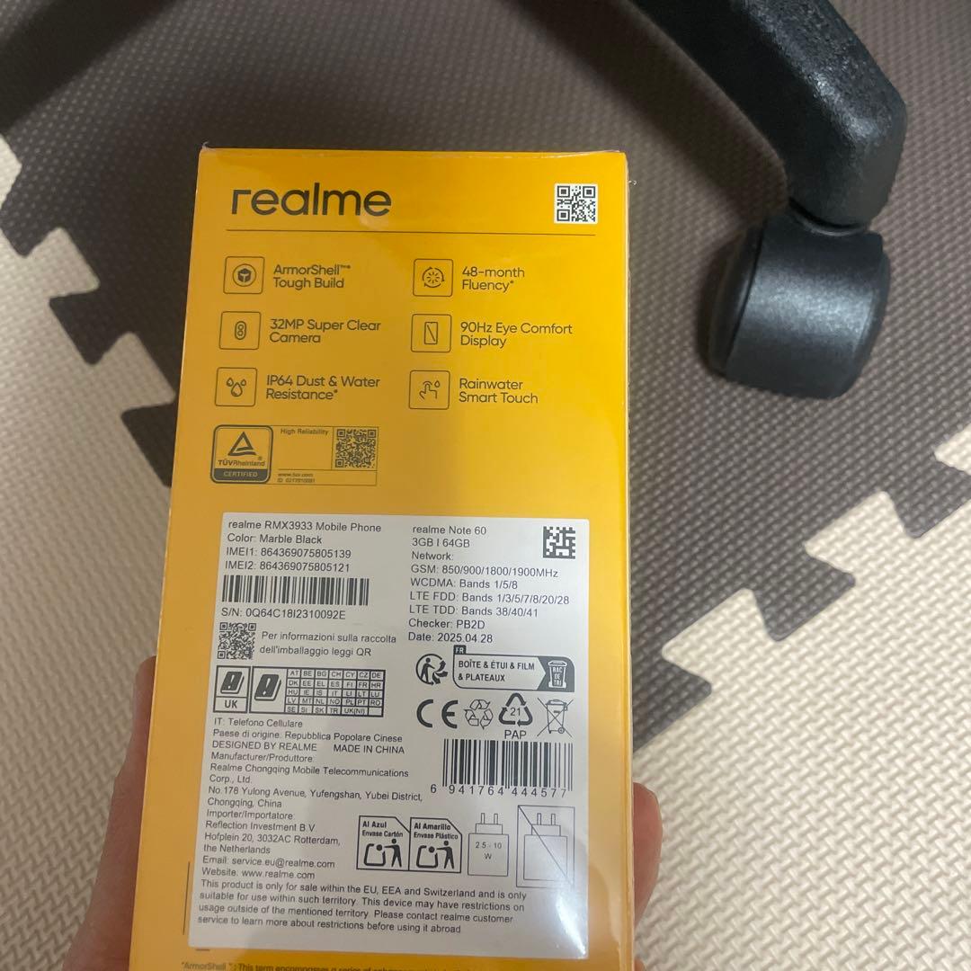 スマートフォン本体 realme Note 60 3GB/64GB
