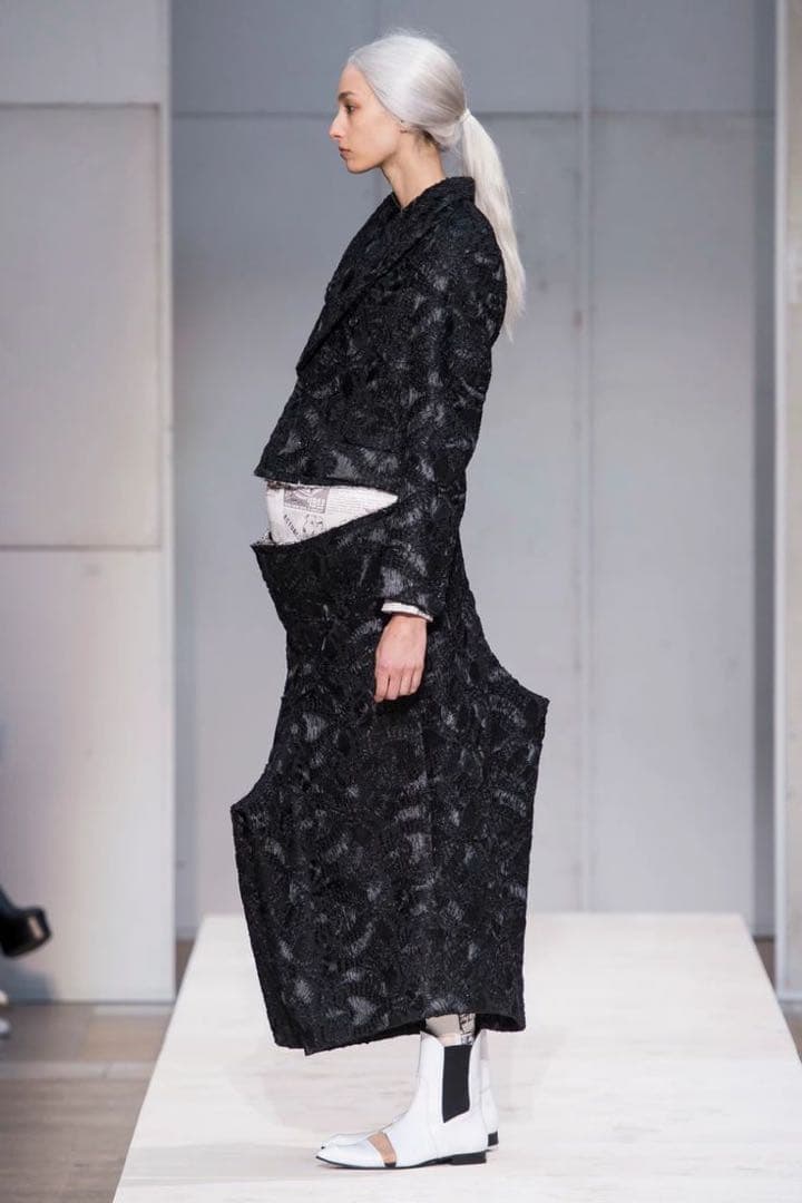 超希少 19ss COMME des GARCONS ポリ縮絨オールインワン