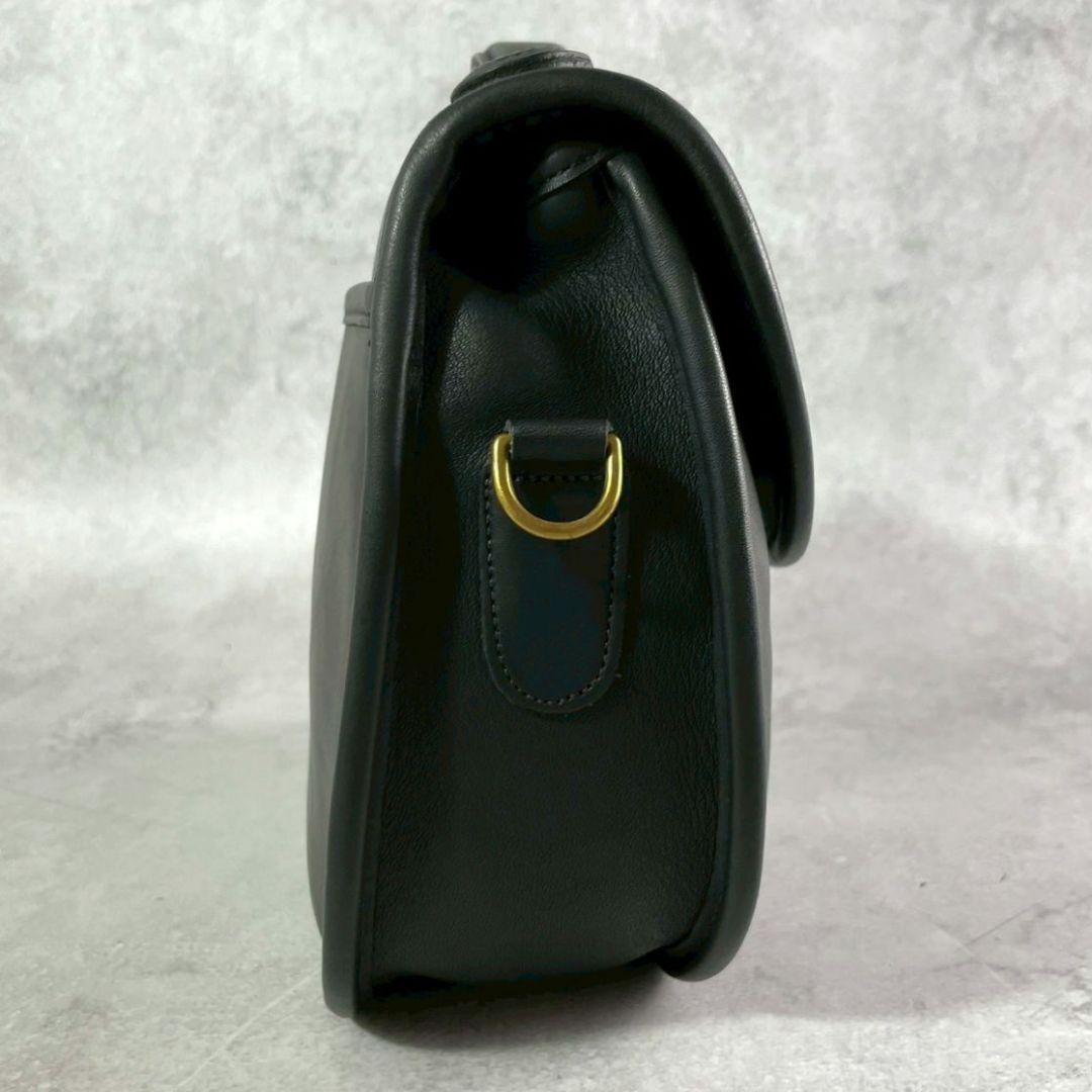 極美品 オールドコーチ プラザ 2way ショルダーバッグ ターンロック 黒