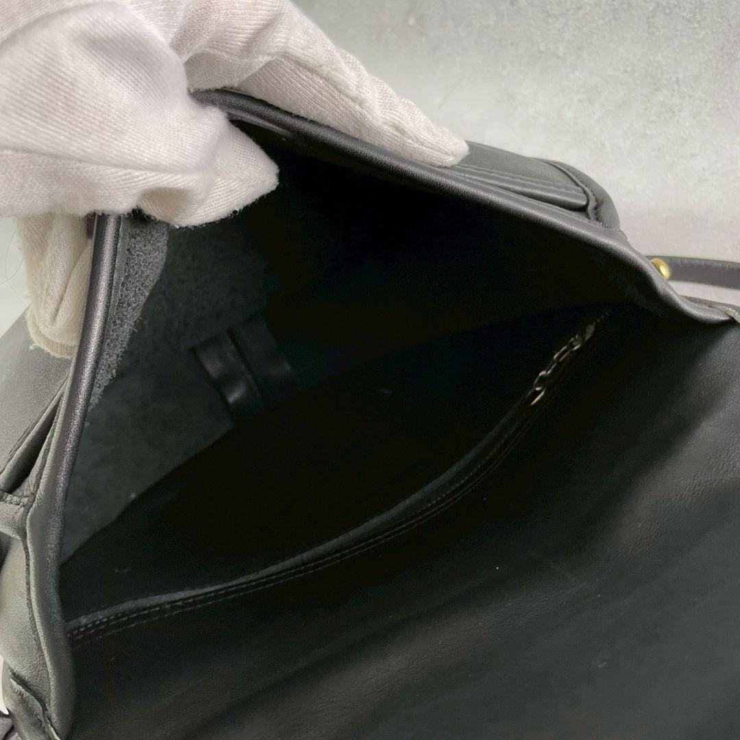 極美品 オールドコーチ プラザ 2way ショルダーバッグ ターンロック 黒