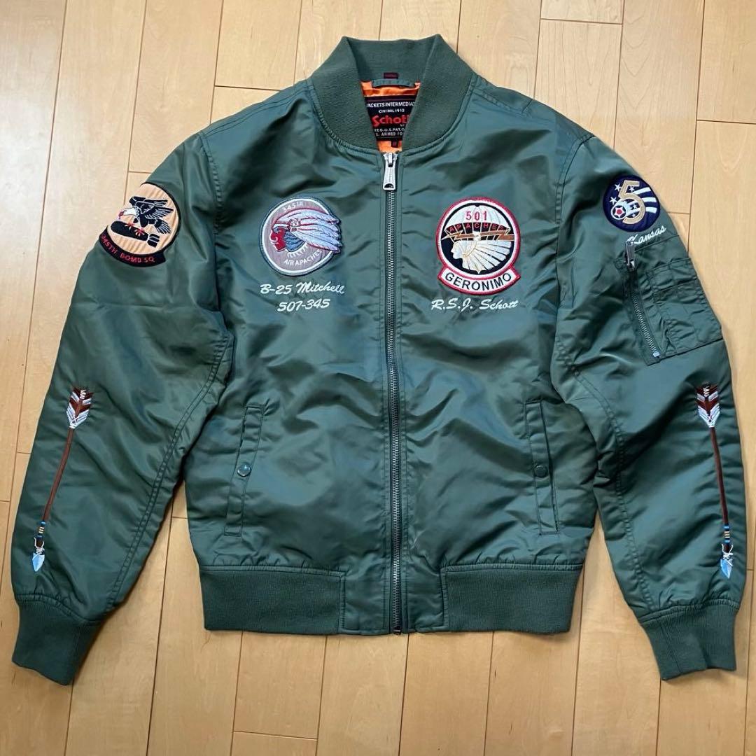 R*a様 Schott ショット MA-1 フライト ジャケット カーキ