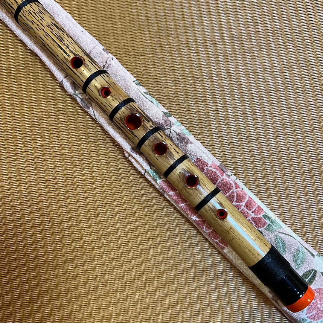 ※お盆SALE価格　天雅笛（特製）2尺５寸管（武田天雅作）横笛 拭き漆塗