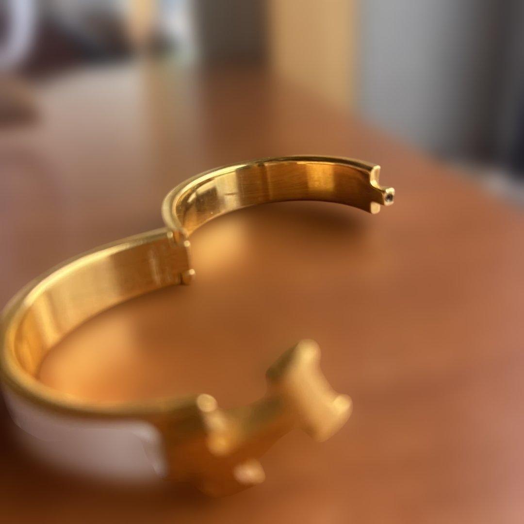 エルメス　クリックＨ　ホワイトゴールドバングルブレスレット