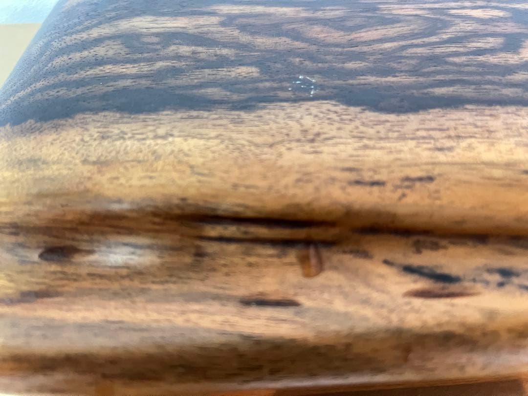 【希少・美品】黒柿 硯箱 書道具 平成元年購入品 木目美麗 共箱なし