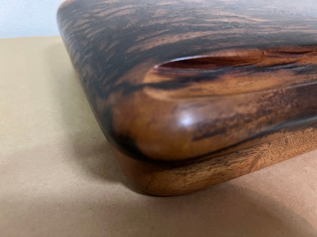 【希少・美品】黒柿 硯箱 書道具 平成元年購入品 木目美麗 共箱なし