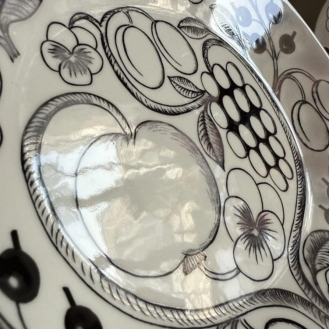 ♡*読様 【最終価格】アラビア パラティッシ ブラック オーバルプレート 25c