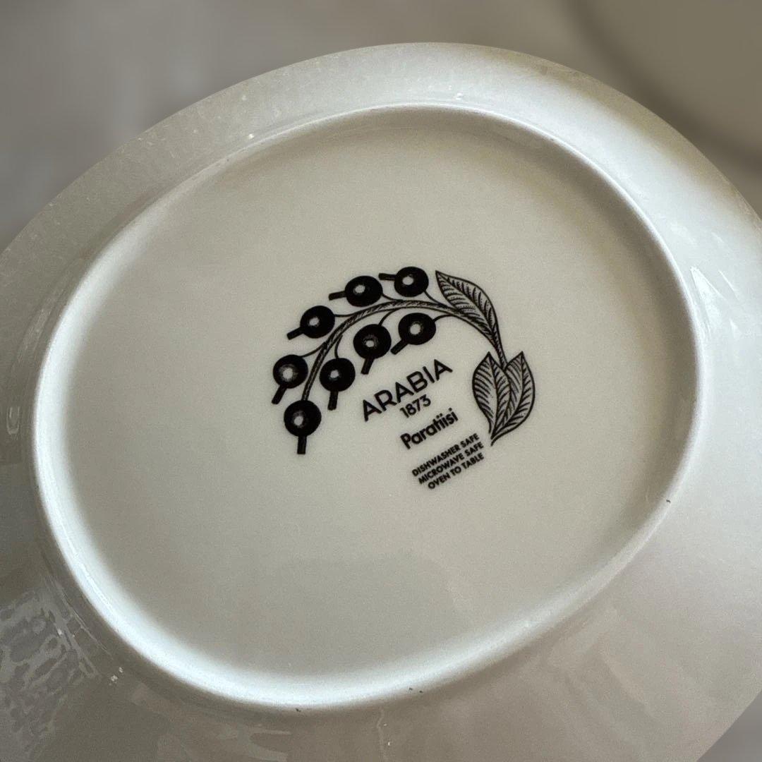 ♡*読様 【最終価格】アラビア パラティッシ ブラック オーバルプレート 25c