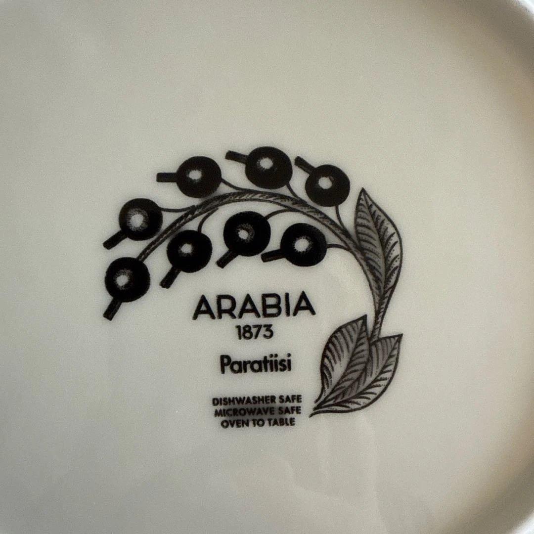 ♡*読様 【最終価格】アラビア パラティッシ ブラック オーバルプレート 25c