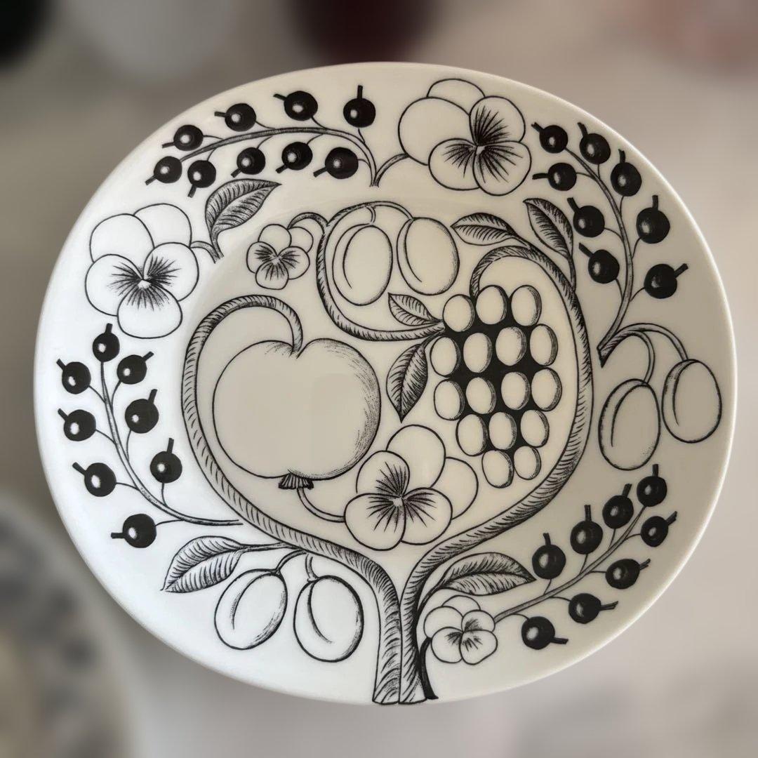 ♡*読様 【最終価格】アラビア パラティッシ ブラック オーバルプレート 25c